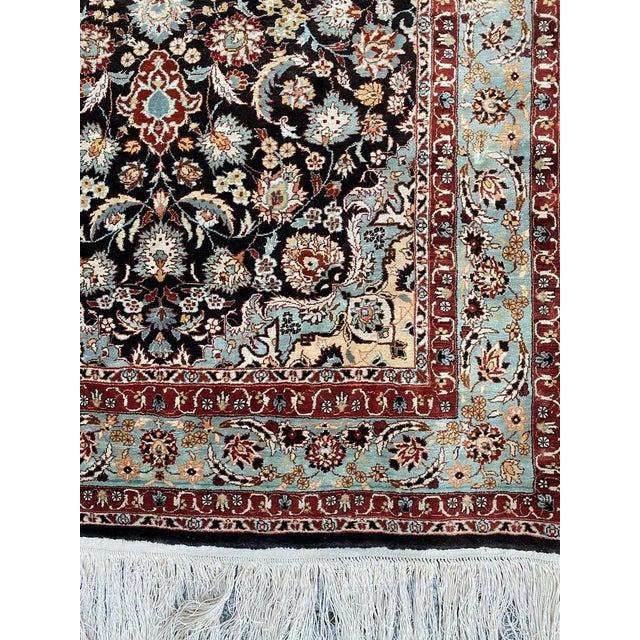 Vintage Silk Indian Rug, 1990s For Sale - Image 4 of 18
