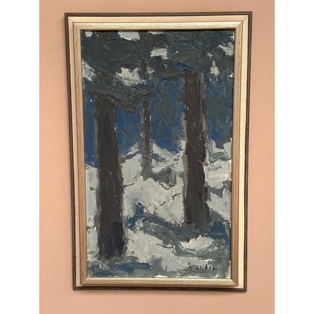 Svän Grandin, Three Trees, 1960s, Oil on Panel, Framed For Sale - Image 9 of 16