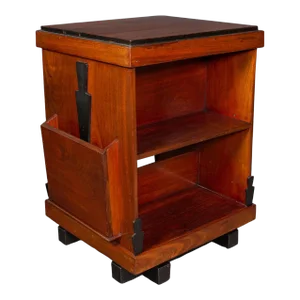 1930s Art Deco Vintage Rotary Bookcase, English, Rotating Book Shelf, Folio Stand
