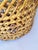 Extra Large Mid-Century Burned Bamboo & Rattan Floor Planter Basket For Sale - Image 11 of 12