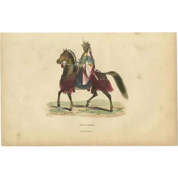Auguste Wahlen, Japanese General, 1843, Hand-Colored Print For Sale - Image 6 of 6