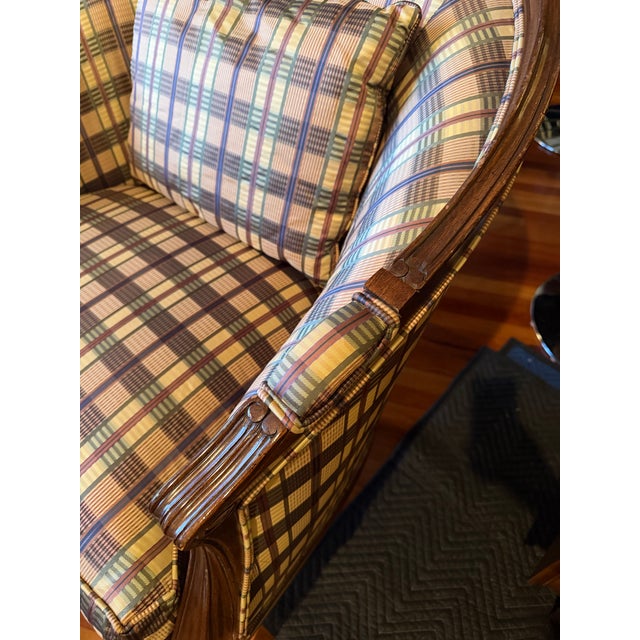 Vintage Henredon Schoonbeck French-Style Barrel Back Bergère Chair Late 20th Century For Sale - Image 10 of 10