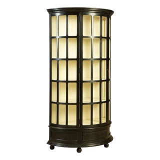 Franklin Telephone Booth-Style Wood Display Cabinet by Furniture Classics For Sale