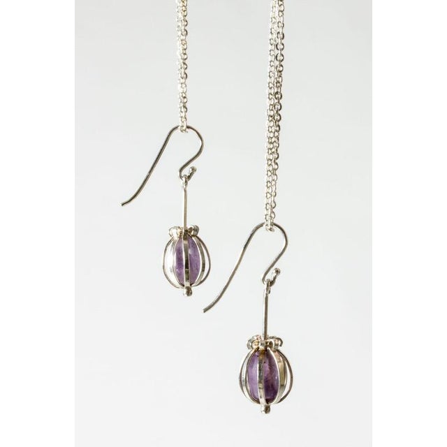 Modern Modernist Silver Earrings by Arvo Saarela, 1958, Set of 2 For Sale - Image 3 of 11