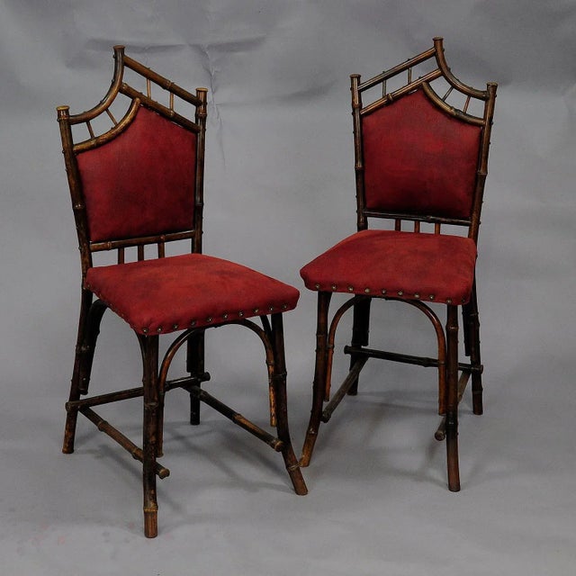 Asian Inspired Set of Bamboo Furniture, 1930s, Set of 3 For Sale - Image 3 of 13