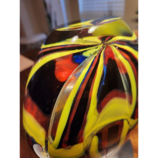 Mid 20th Century Monumental 10lb Vintage Murano "Macchie" Sommerso Art Glass Vase –a.v.e.m. Style For Sale - Image 5 of 6
