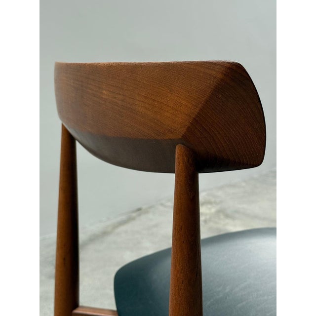 Teak Wood Black Leather Dining Chairs by H.W. Klein for Bramin, Denmark, 1960s, Set of 4 For Sale - Image 6 of 16