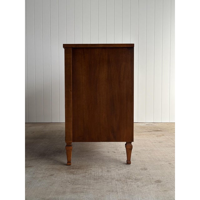 Vintage Walnut Triple Dresser by Ward Furniture Mfg. For Sale - Image 14 of 18