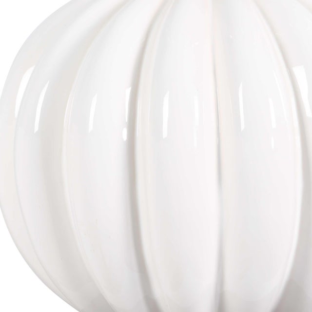 Metal Irena White Sphere Table Lamp For Sale - Image 7 of 7