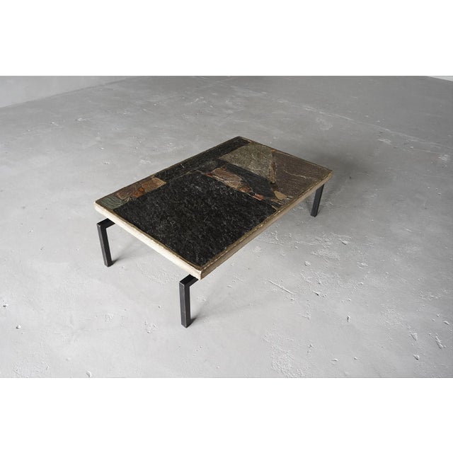 1960s Slate Stone Mosaic Coffee Table by Paul Kingma, the Netherlands, 1964 For Sale - Image 5 of 10