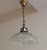 Ceiling Lamp with Curved Clear Relief Glass Shade & Brass Mount, 1910s, in Very Good conditions. Designed 1890 to 1919...