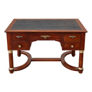 Empire Mahogany Flat Desk, 1890s For Sale