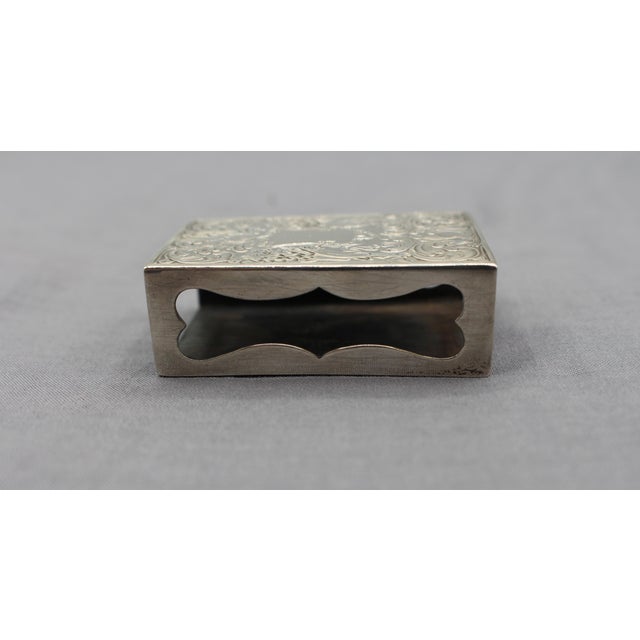 Circa 1900 American Sterling Silver Matchbox Case Made for Tiffany For Sale - Image 4 of 6