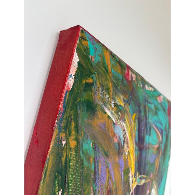 2010s Original Contemporary Abstract Expressionist Mixed Media Painting on Canvas For Sale - Image 5 of 12