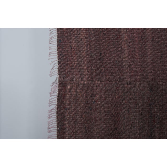 Purple Decorative Striped Turkish Kilim Rug 9' X 10'8'' For Sale - Image 8 of 10