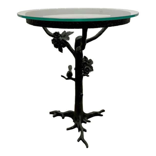 Jonathan Charles Organic Cast Bronze Side Table For Sale