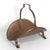 Copper 1930s Hammered Copper Arts and Crafts Style Fireplace Log Holder Firewood Basket Carrier For Sale - Image 8 of 12