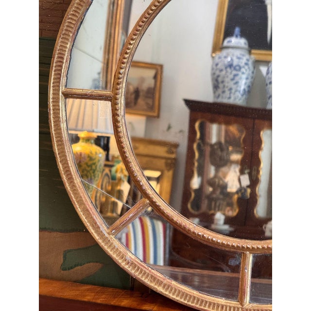 18th Century George III Giltwood Circular Mirror For Sale - Image 4 of 9