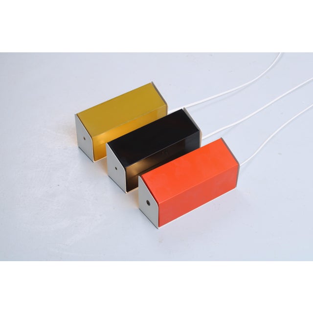 Black Adjustable Colored Metal Sconces by Anvia, 1960s, Set of 3 For Sale - Image 8 of 17