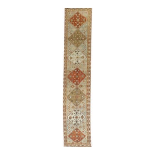 Early 20th Century Bidjar Geometric Runner, 2'9'' X 14'11'' For Sale