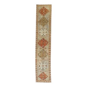 Early 20th Century Bidjar Geometric Runner, 2'9'' X 14'11''