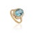 VR Jewels 14k Gold Art Deco 3.49ct Oval Aquamarine Diamond Chic Cocktail Ring Size 4 For Sale - Image 4 of 18