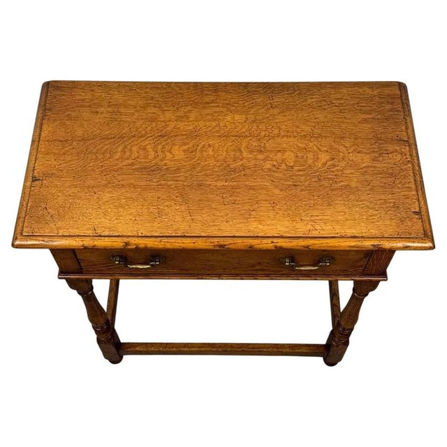2000 - 2009 20th Century Traditional Golden Oak Side Table For Sale - Image 5 of 12