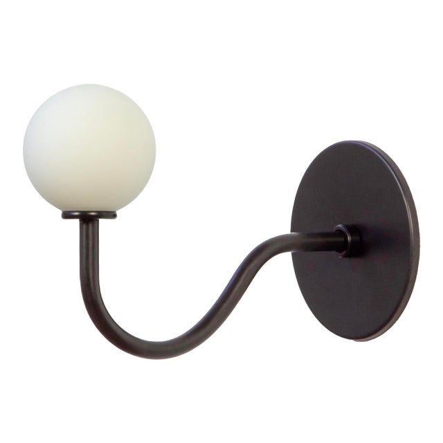 Pin Up Sconce, Modern, 3 Inches Glass Globes, by Research.Lighting, Facing Up, Modern, Minimal For Sale