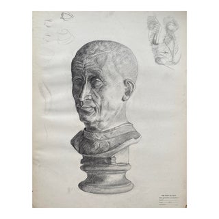 1930s James Wilson Sculpture Study Drawing For Sale