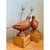 Chocolate Vintage Shanghai Weave Lovebird Lamps- A Pair For Sale - Image 8 of 12