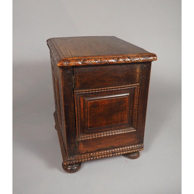 Wood 18th Century French Carved Walnut Tabouret Cabinet For Sale - Image 7 of 17