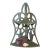 1930s Folk Art Green and Gold Scroll Shelf For Sale