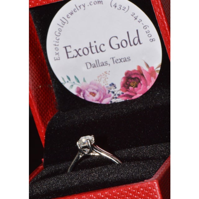 Authentic Tiffany & Co. Lucida Natural .50Cts Vs1 F Diamond 950 Platinum Engagement Ring, Size 6.5 For Sale - Image 12 of 12