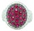 Mouawad, Ruby and Diamond Rosette Ring, Size 6.5 For Sale