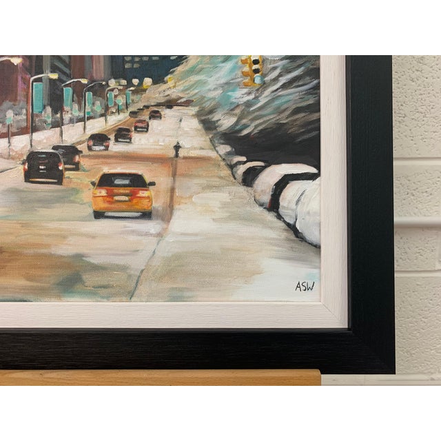 Angela Wakefield, Painting of New York City Taxis in Winter Snow by Contemporary British Artist, 2020 For Sale - Image 12 of 13