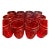 Red Fitz and Floyd Trestle Glasses - Set of 12 For Sale