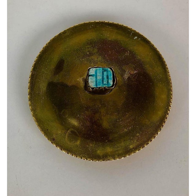 Metal Art Deco Cigarette Container in Brass, 1925 For Sale - Image 7 of 10