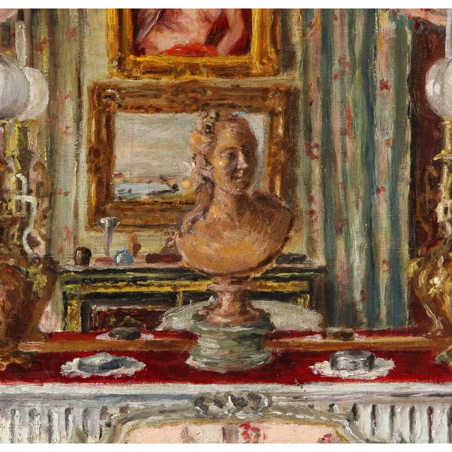 Brown An Oil on Canvas Painting of an Interior For Sale - Image 8 of 13