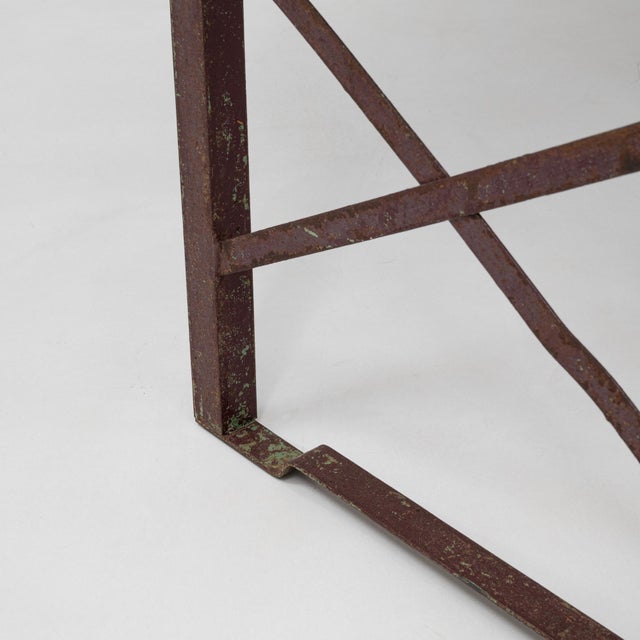 Black 20th Century French Metal & Wooden Folding Garden Table For Sale - Image 8 of 18