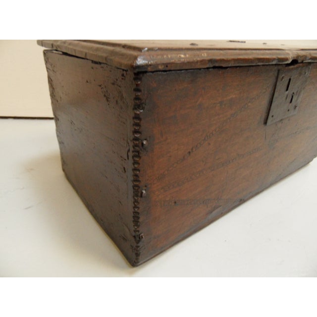 Antique Oak Chest, 1700s For Sale - Image 10 of 12