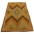 1880s Antique Multicolor Geometric Folk Art Knotted American Hooked Carpet Rug For Sale - Image 4 of 6