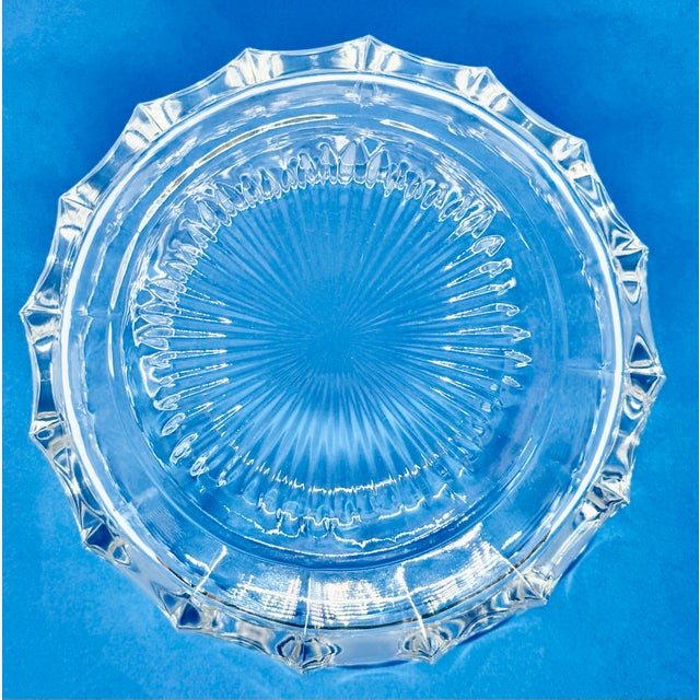 Transparent 1960’s Fostoria Clear Coin Glass Bowl With Liberty Bell 1886 Design For Sale - Image 8 of 12