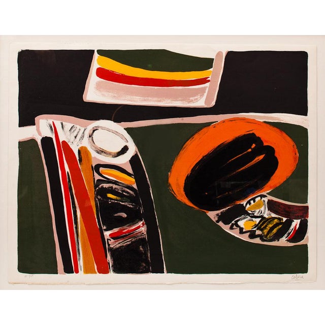 A bold and expressive high quality lithograph print by British artist Pierre Celice. This vibrant, saturated print is...