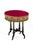 A charming and unusual 19th century Aesthetic Movement gypsy table with a burgundy velvet circular top. Beneath the table...