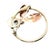 1940s 10 Karat Forstner 3 Diamond Circle and Leaf Brooch For Sale - Image 4 of 5