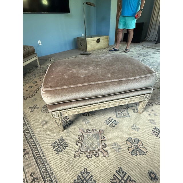 Minton Spidell French Country Lounge Chair and Ottoman For Sale In Phoenix - Image 6 of 8