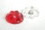This pair of Norman Mercer hallmarked lucite orb flower paperweights have the original sticker on the bottom that states...