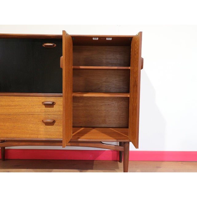Mid Century Modern Vintage Teak Dry Bar Cart Hutch G Plan Cocktail Cabinet Danish Style For Sale - Image 9 of 15