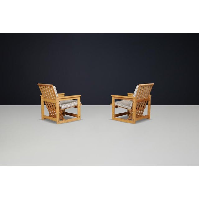 Set of Lounge Chairs in Pine Model Trybo by Edvin Helseth, Norway 1960s For Sale - Image 4 of 12