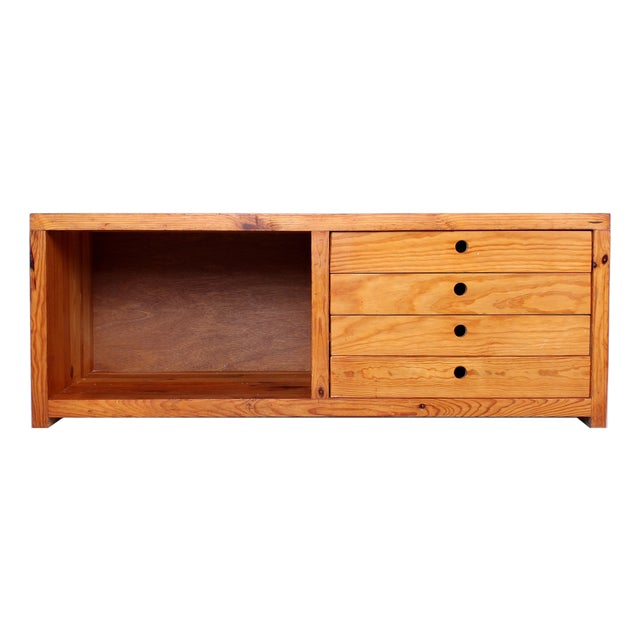 Small Sideboard in Pinewood by Ate Van Apeldoorn for Houtwerk Hattem, 1960s For Sale